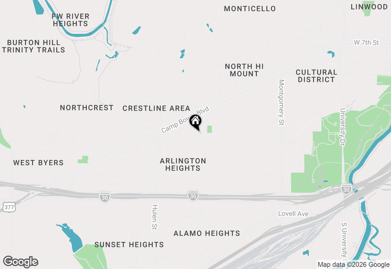Map of 2007 Tremont Avenue #C, Fort Worth, TX 76107