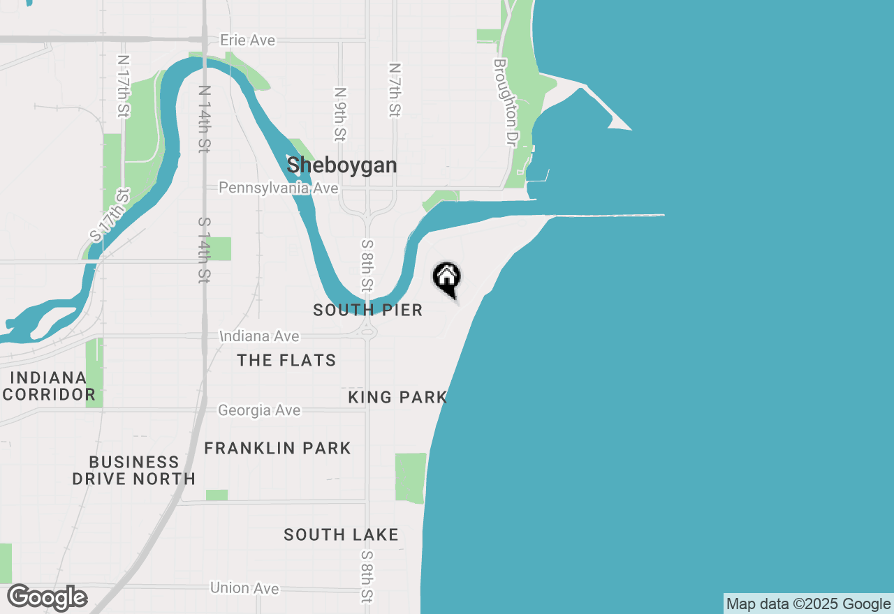 Map of 853 Beachfront Dr, Sheboygan, WI 53081