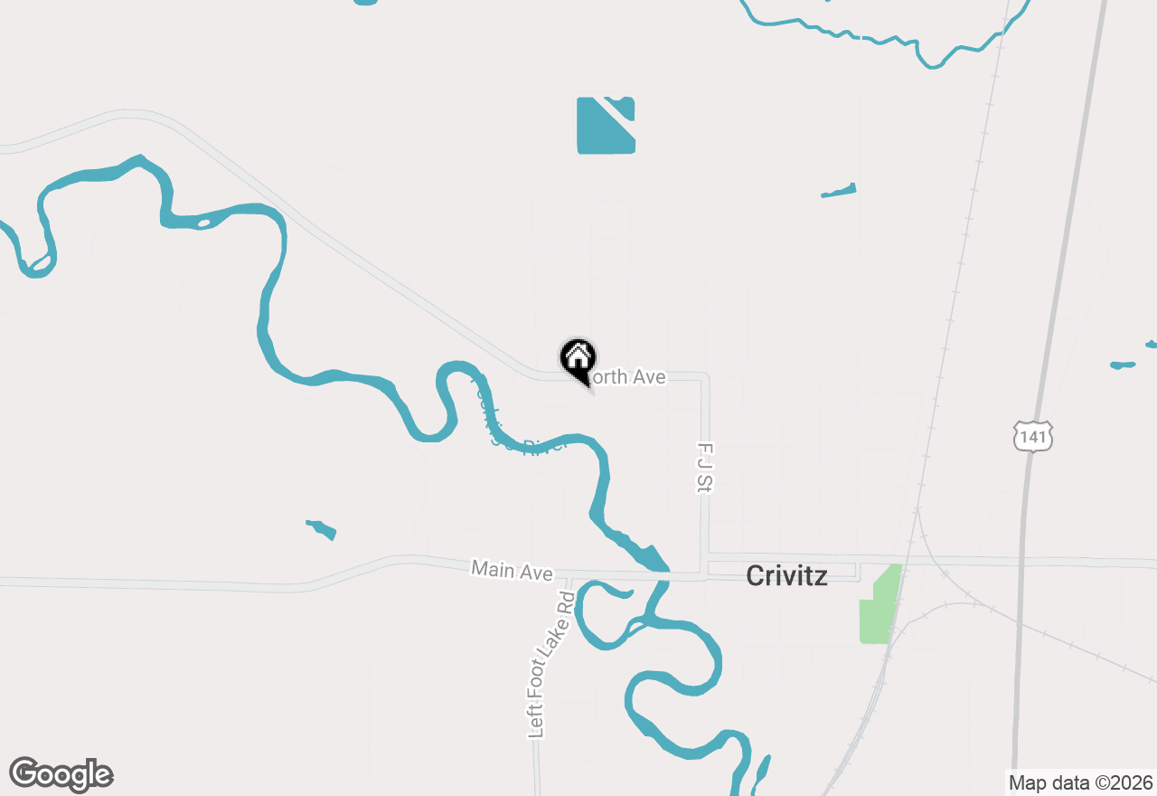 Map of 1314 Rosa Ave, Crivitz, WI 54114