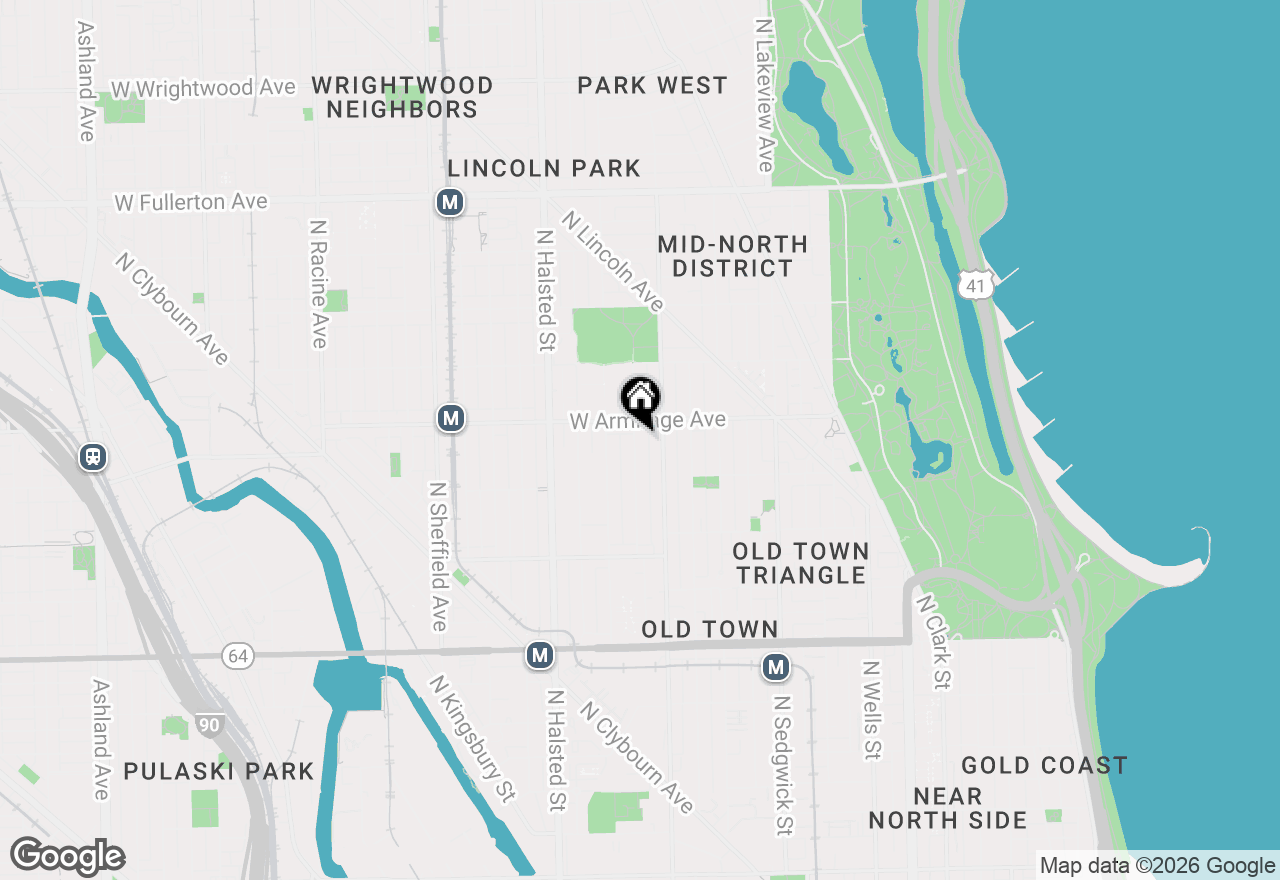 Map of 1953 N Howe Street, Chicago, IL 60614