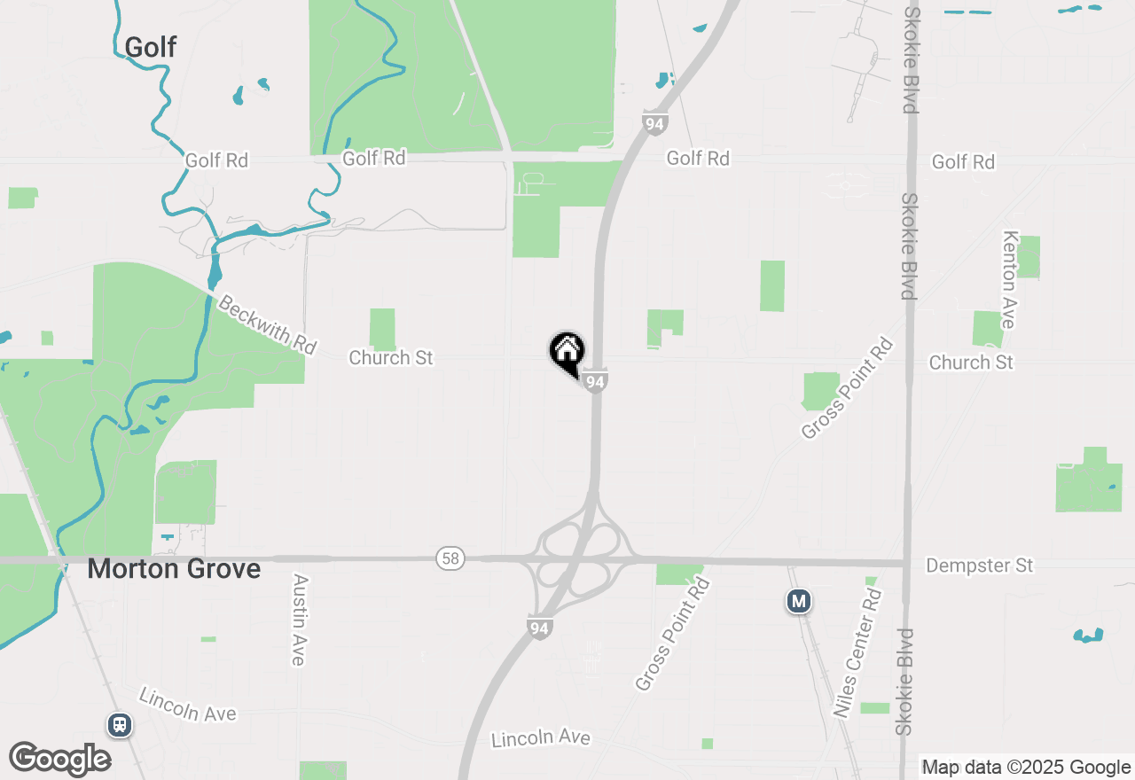 Map of 5449 W Arcadia Street, Skokie, IL 60077