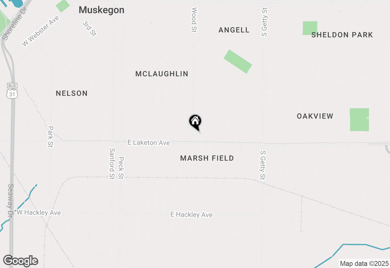 Map of 1752 Wood Street, Muskegon, MI 49442