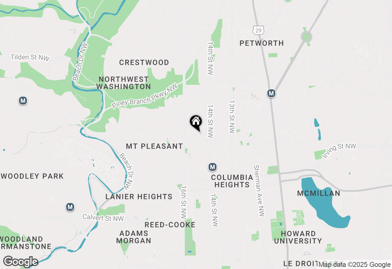 Map of 1468 Newton Street Nw #1, Washington, DC 20010