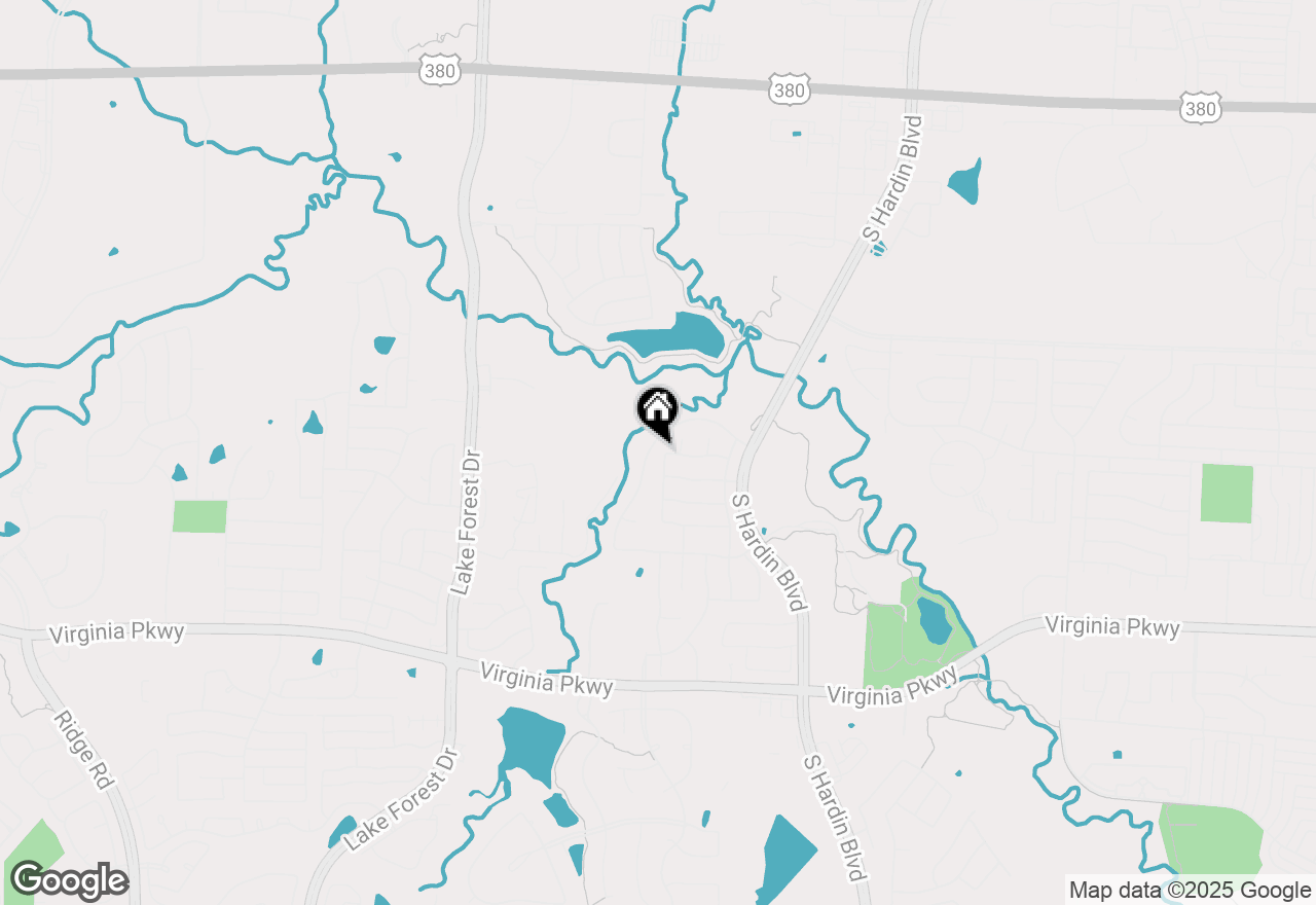 Map of 921 Park Place Lane, Mckinney, TX 75071