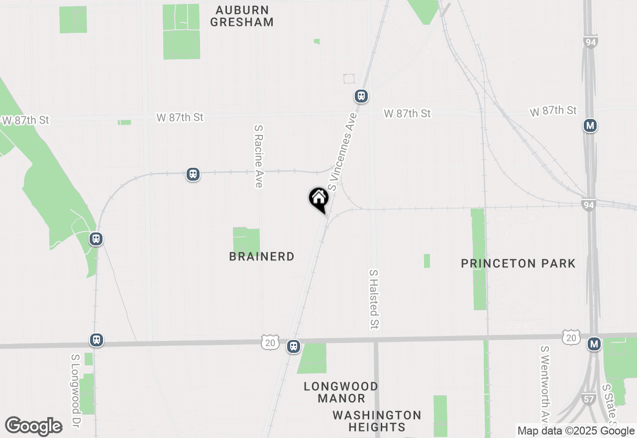 Map of 9040 S Vincennes Avenue, Chicago, IL 60620