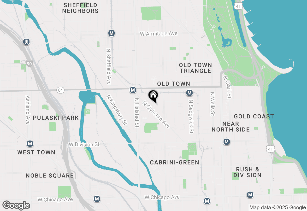 Map of 1487 N Clybourn Avenue #A, Chicago, IL 60610