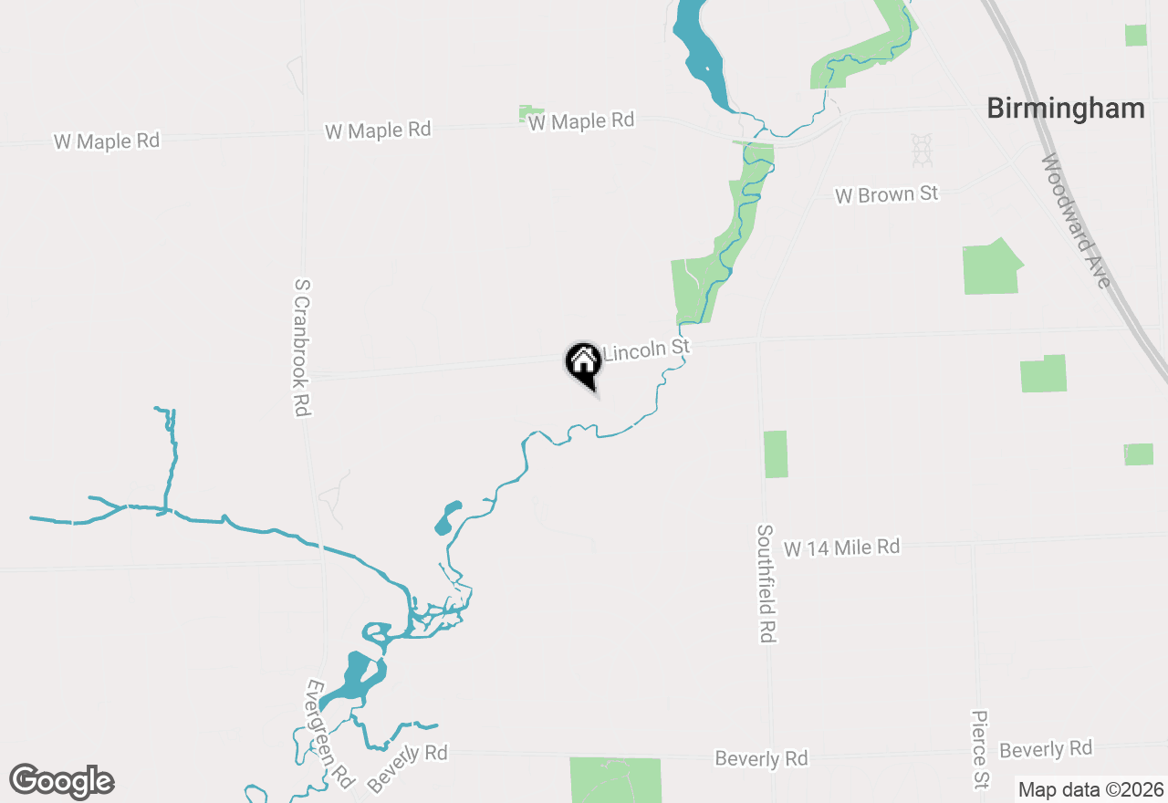 Map of 1570 Northlawn Boulevard, Birmingham, MI 48009