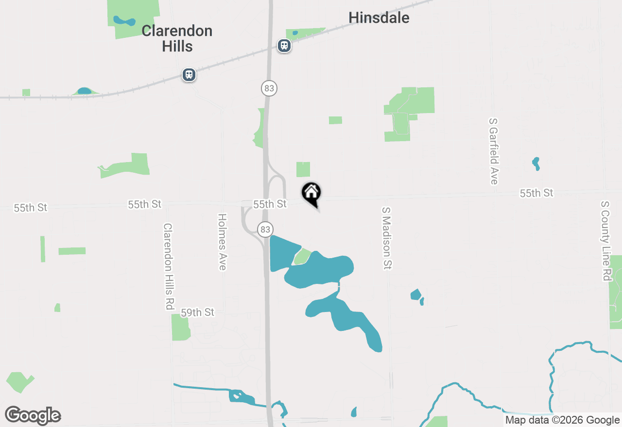 Map of 5524 S Bruner Street, Hinsdale, IL 60521