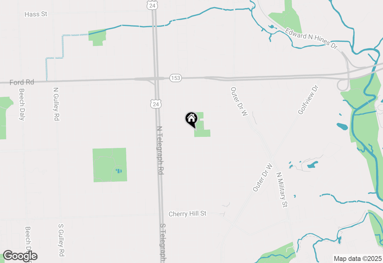 Map of 23615 Oak Street, Dearborn, MI 48128