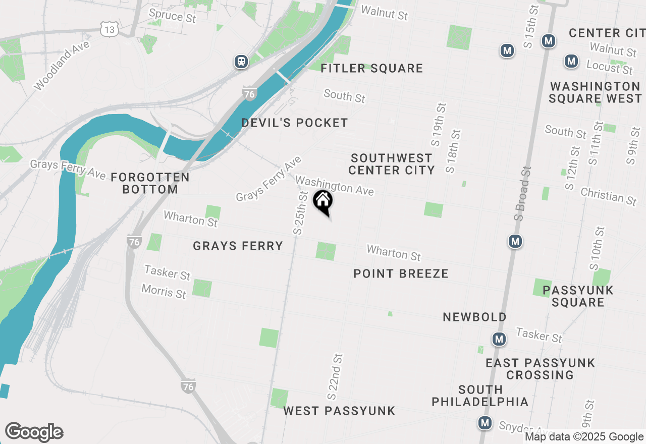 Map of 1239 S 24th Street, Philadelphia, PA 19146