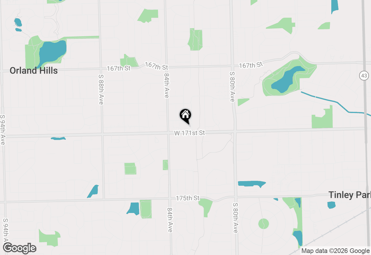 Map of 17022 Marilyn Drive, Tinley Park, IL 60477