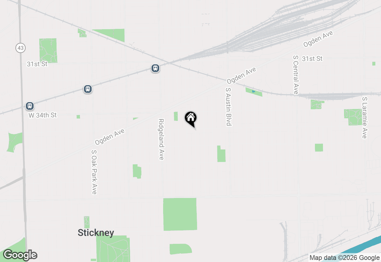 Map of 6214 35th Street, Berwyn, IL 60402