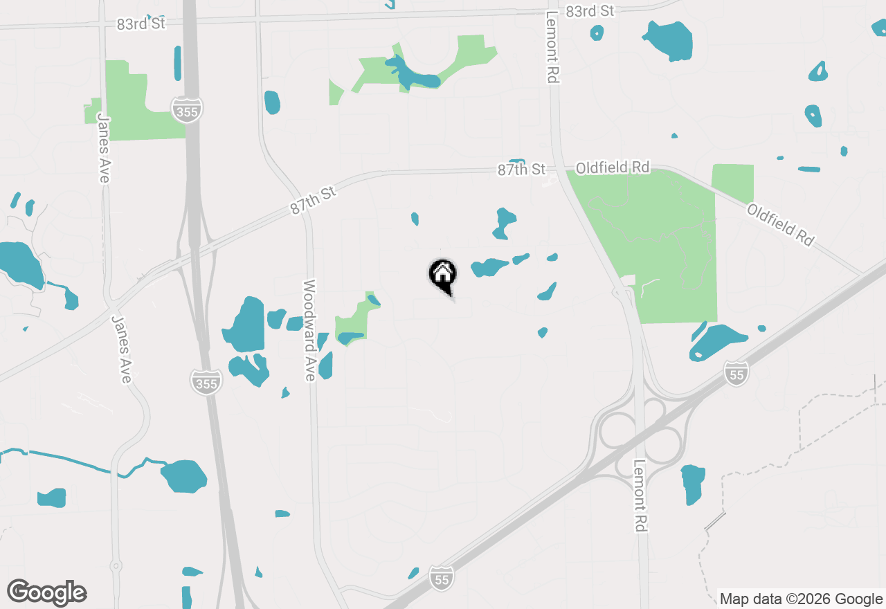 Map of 1263 Harleyford Road, Woodridge, IL 60517