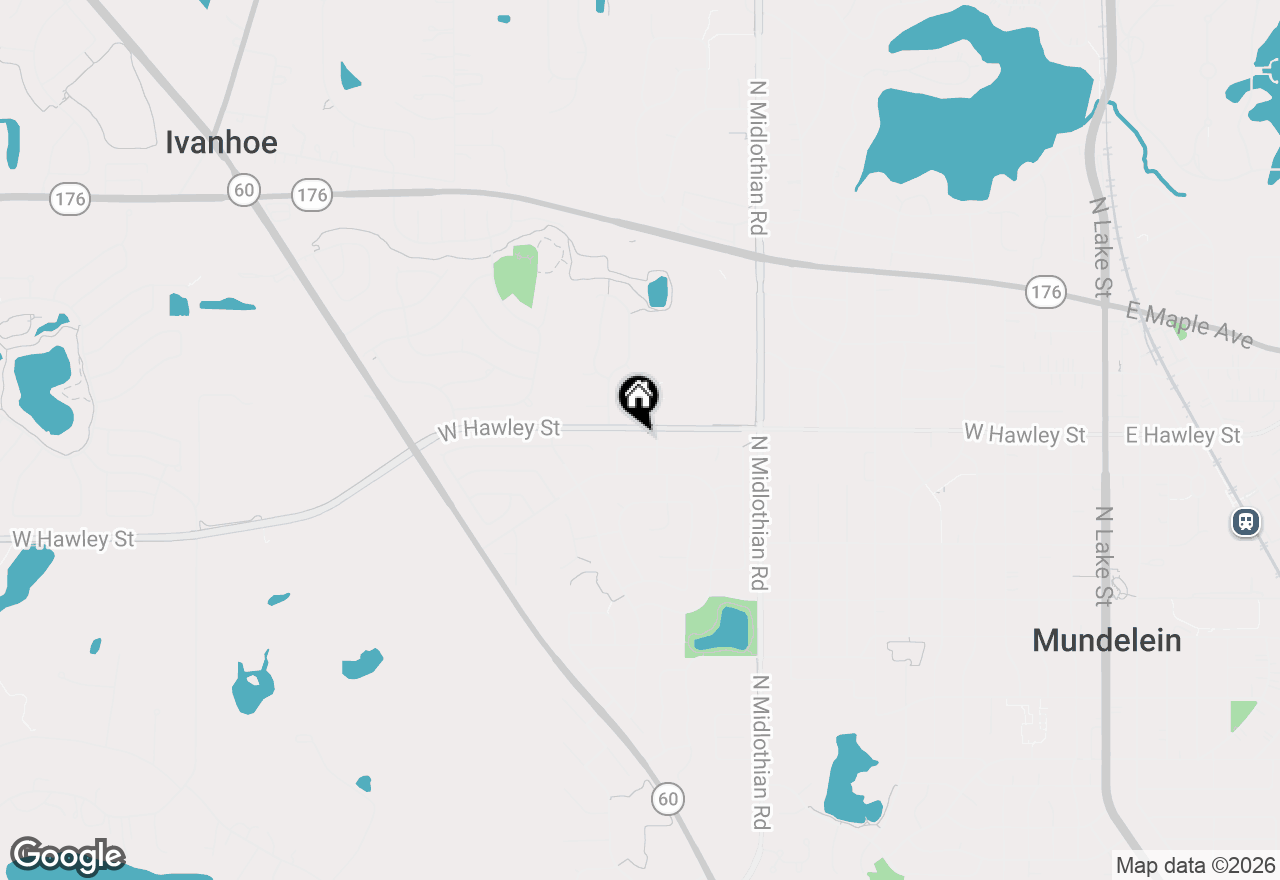 Map of 1332 Edington Lane, Mundelein, IL 60060