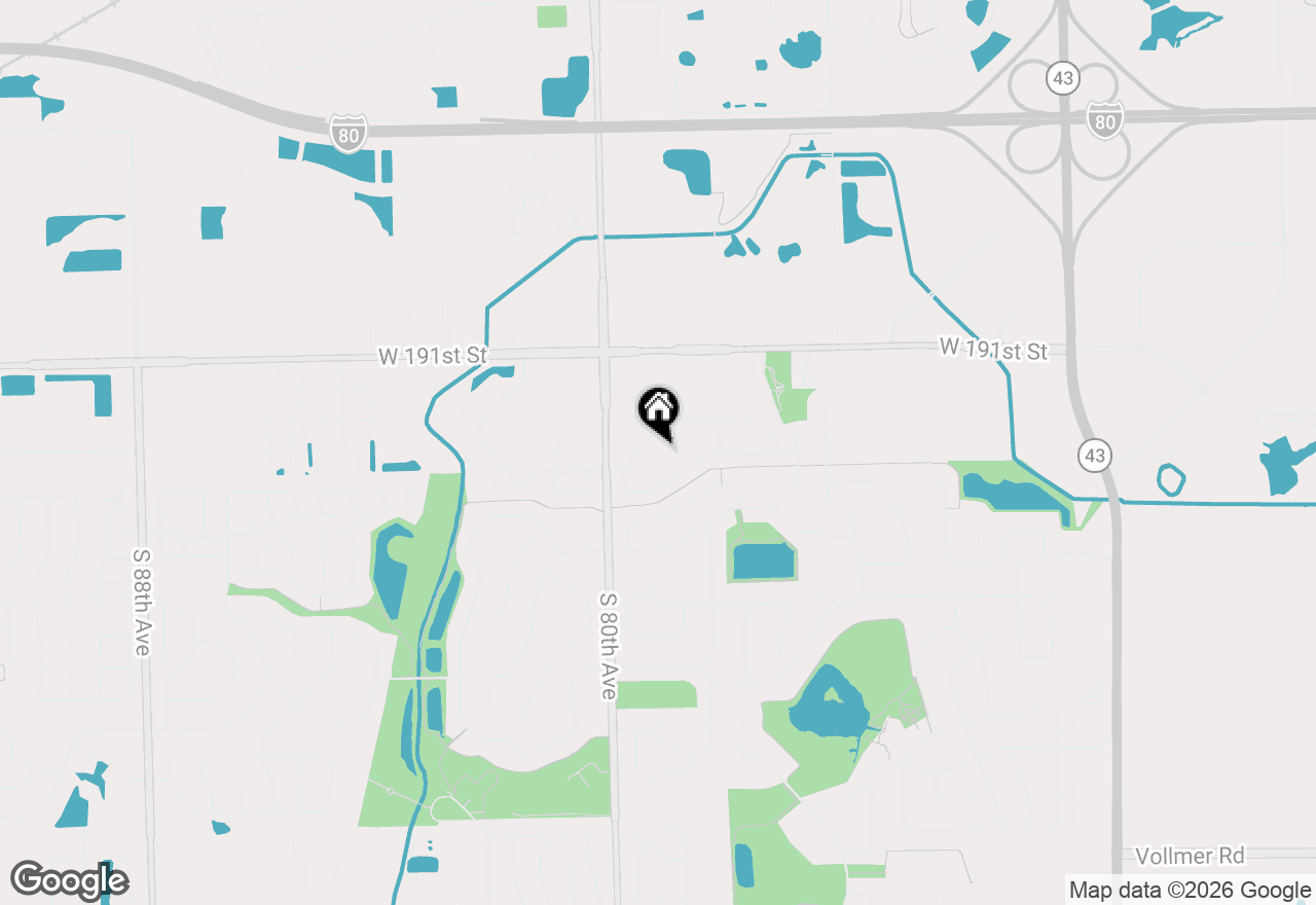 Map of 7935 Trinity Circle #1SE, Tinley Park, IL 60487