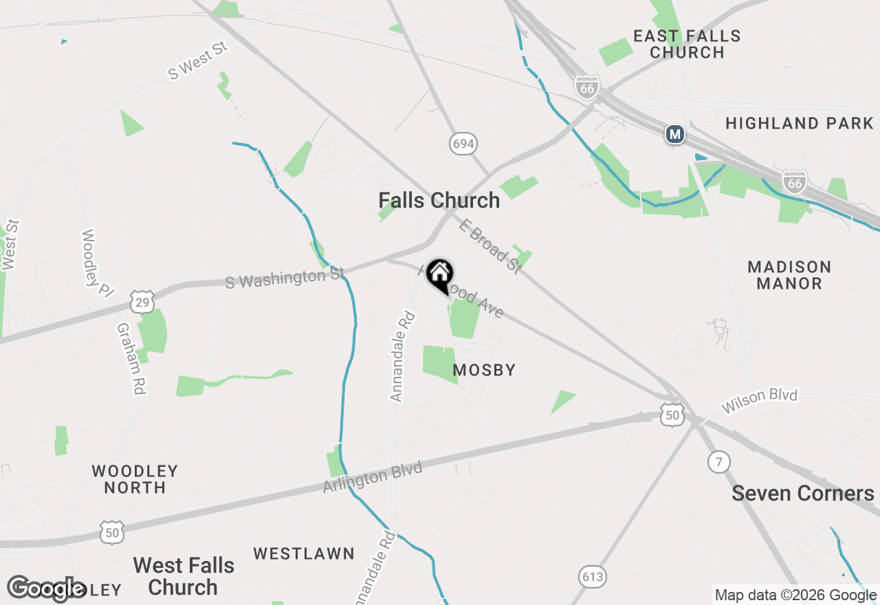 Map of  Liberty Ave, Falls Church, VA 22042