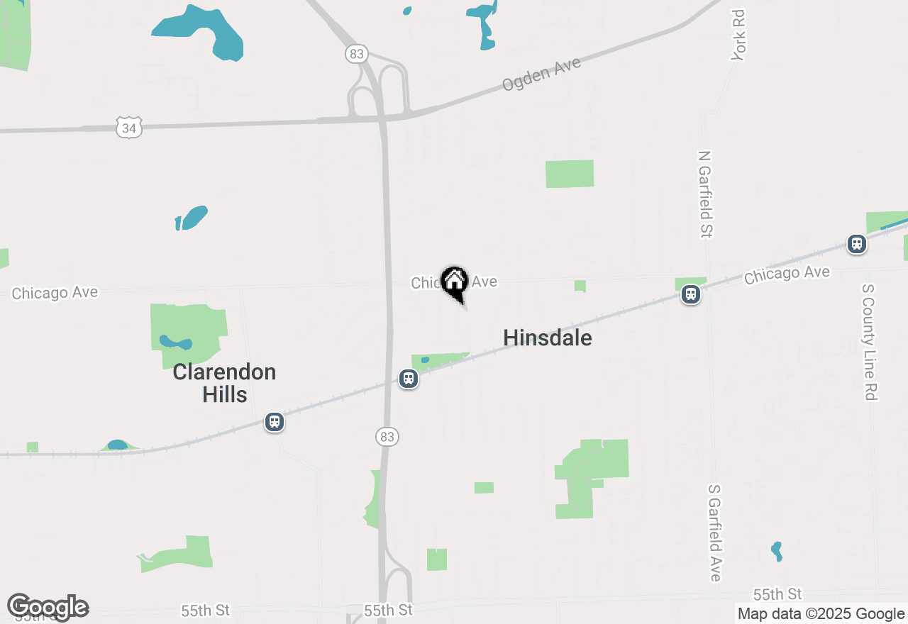 Map of 39 S Bruner Street, Hinsdale, IL 60521