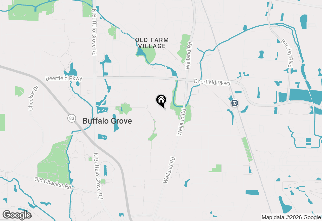 Map of 344 E Fox Hill Drive, Buffalo Grove, IL 60089