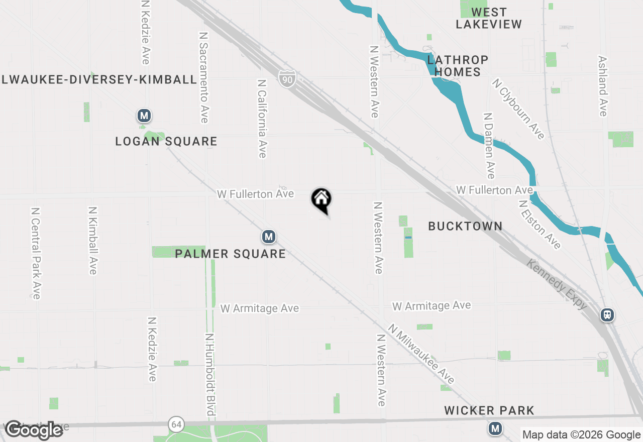 Map of 2245 N Rockwell Street #2, Chicago, IL 60647