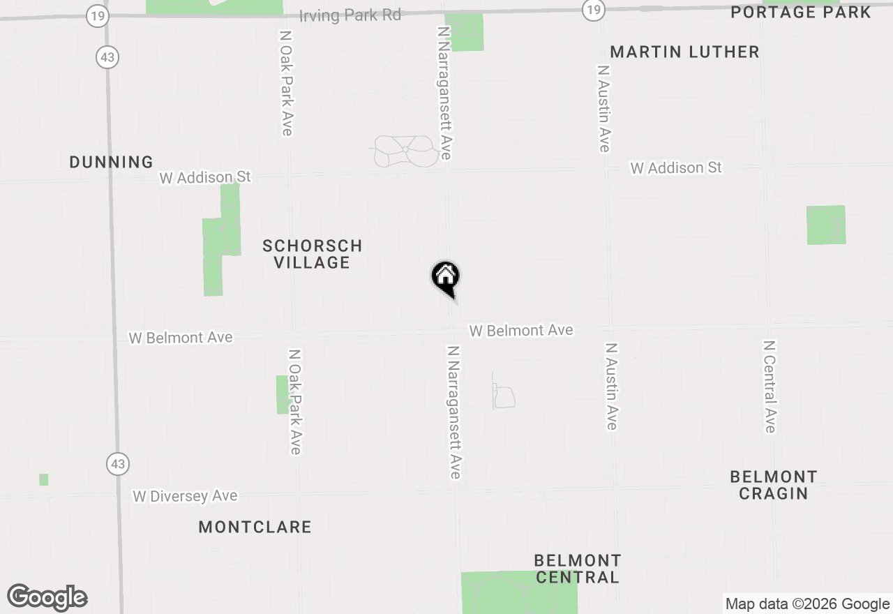 Map of 3238 N Narragansett Avenue, Chicago, IL 60634