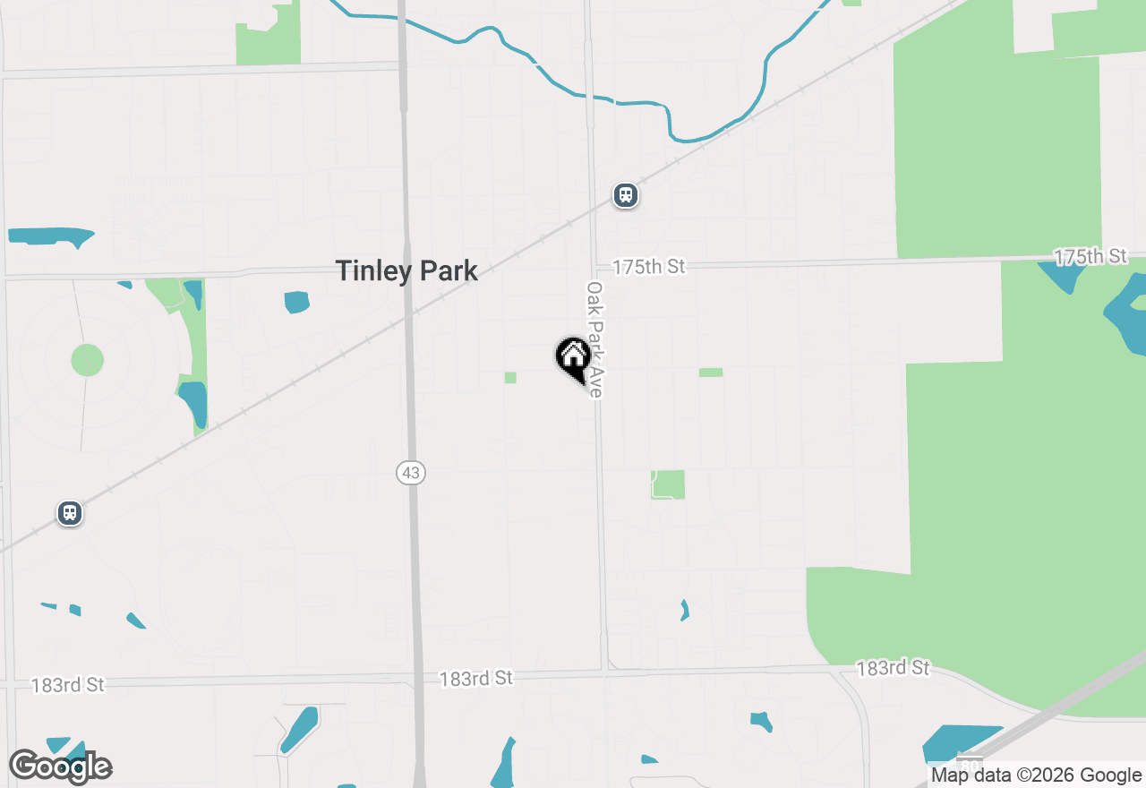 Map of 17718 Oak Park Avenue, Tinley Park, IL 60477