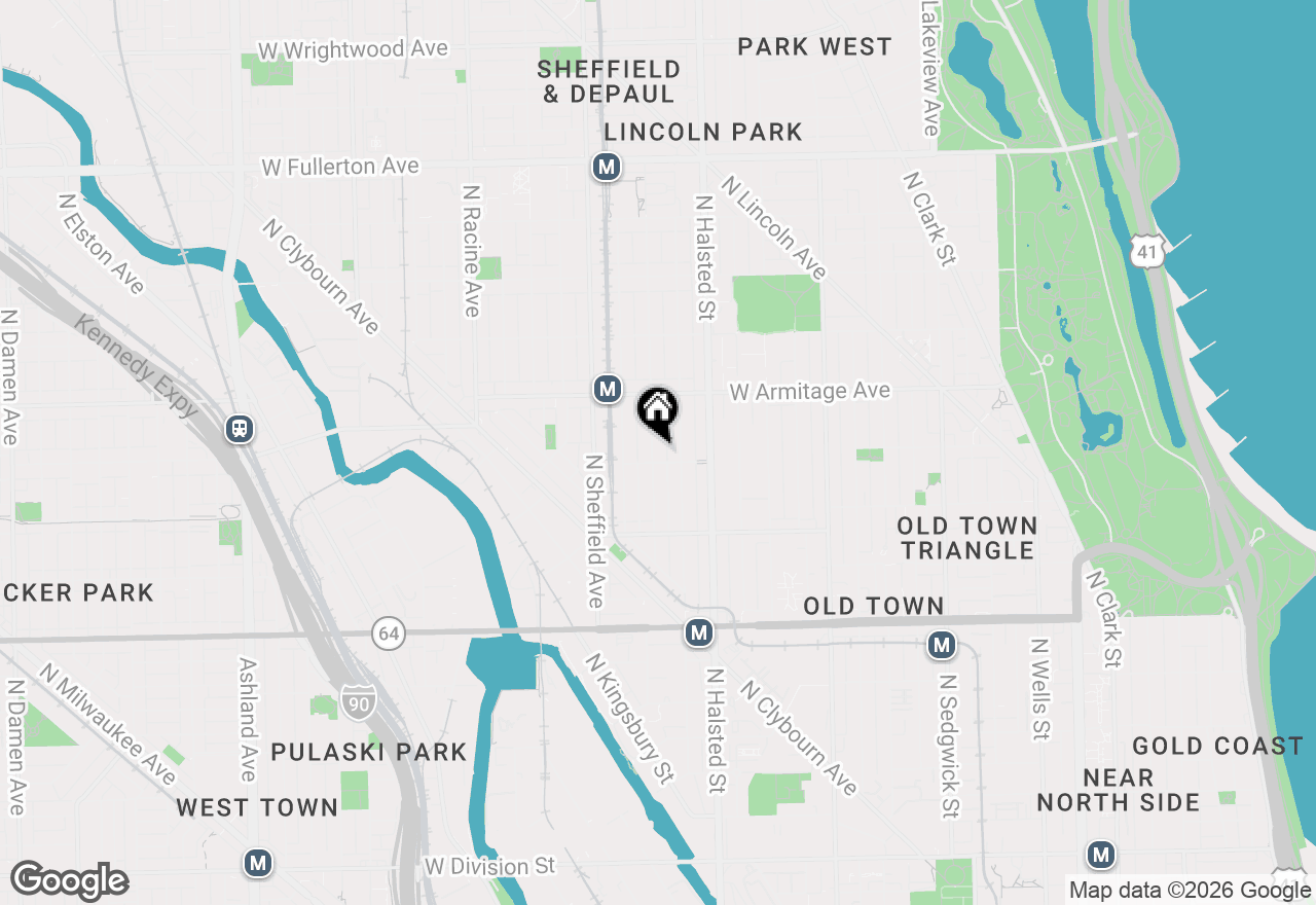 Map of 1909 N Fremont Street, Chicago, IL 60614