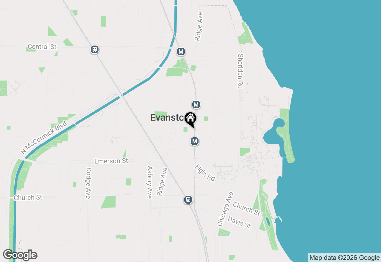 Map of 915 Hamlin Street, Evanston, IL 60201