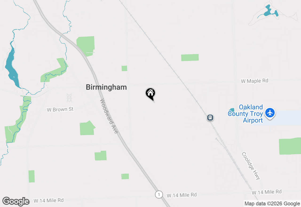 Map of 1481 Hazel Street, Birmingham, MI 48009