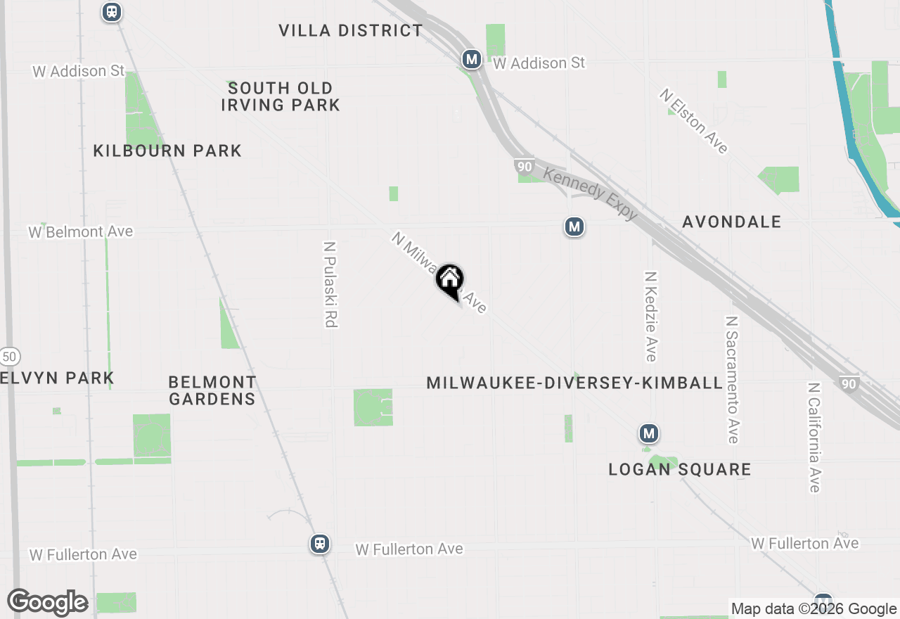 Map of 2968 N Ridgeway Avenue #B, Chicago, IL 60618