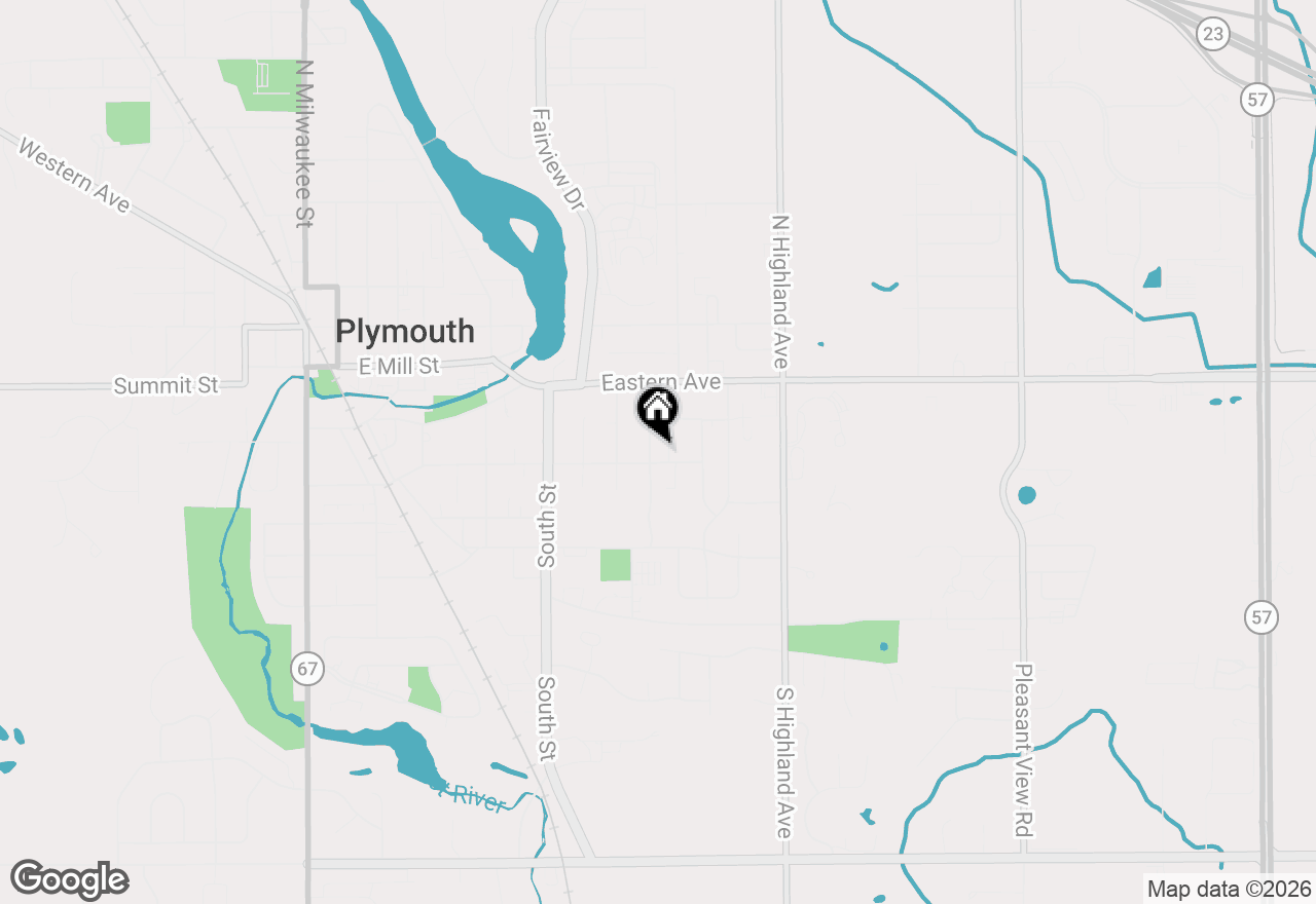Map of 127 Hein Ave, Plymouth, WI 53073