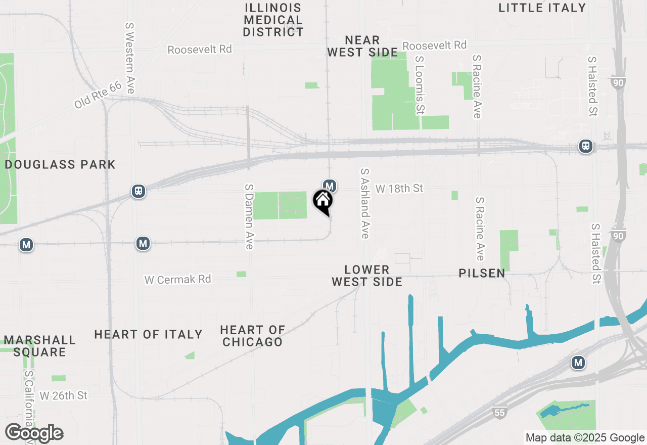 Map of 1727 W 19th Street, Chicago, IL 60608