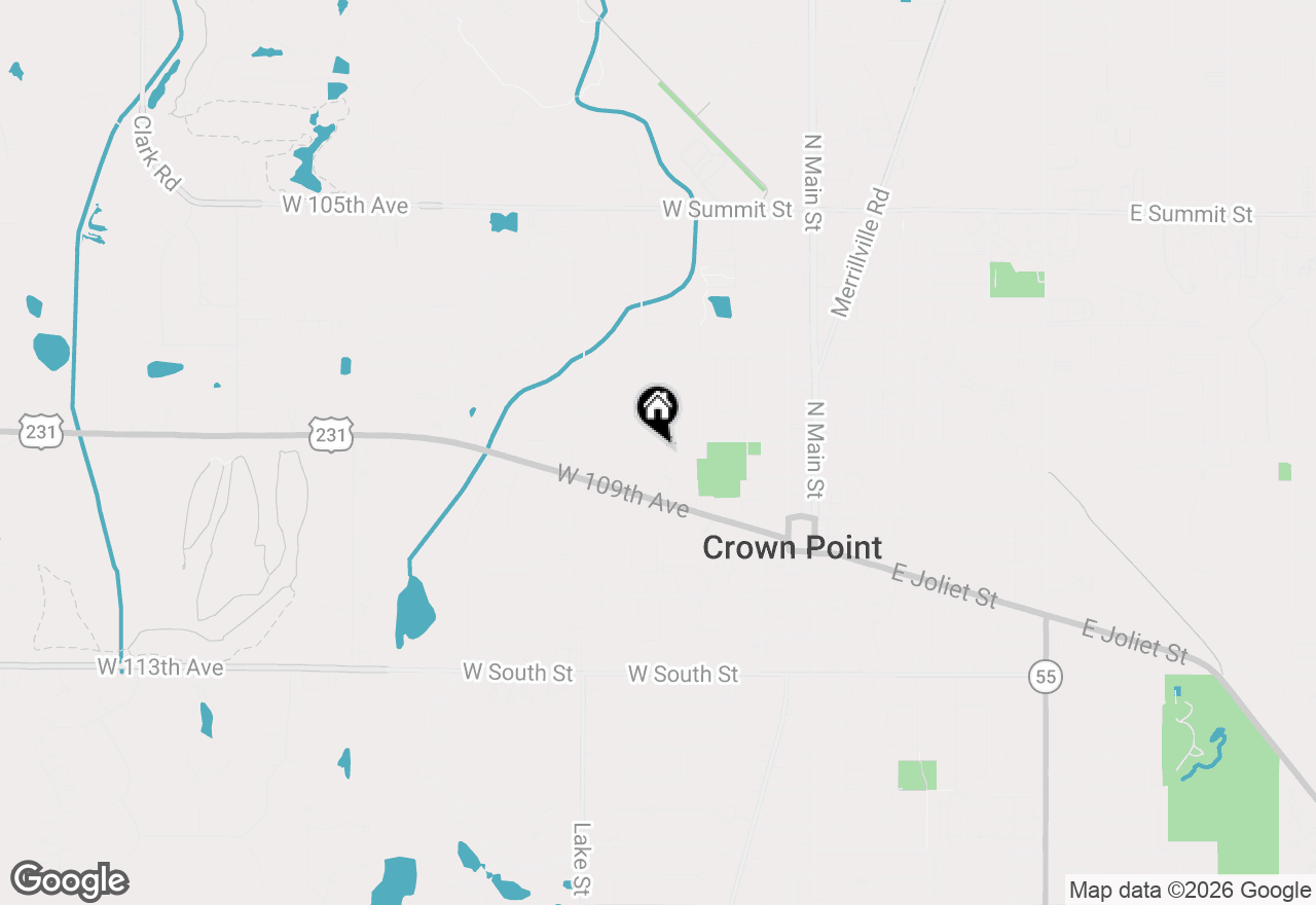 Map of 509 W North Street, Crown Point, IN 46307
