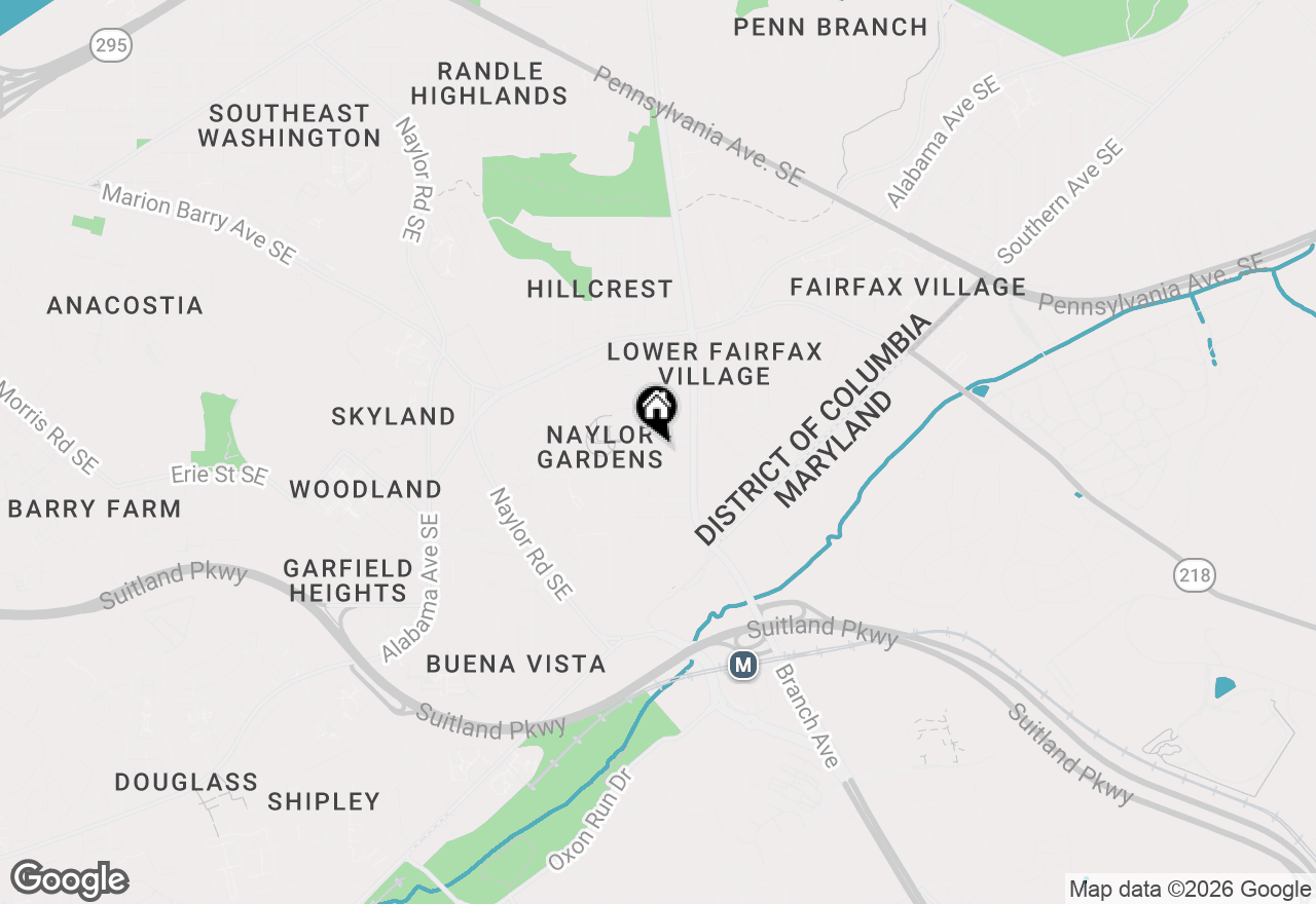 Map of 2605 33rd Street Se, Washington, DC 20020