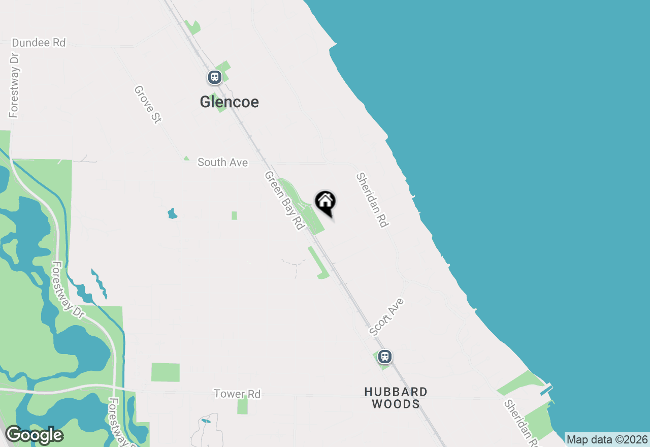 Map of 255 Harbor Street, Glencoe, IL 60022