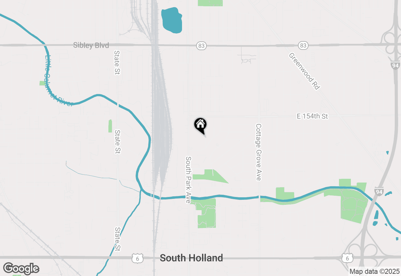 Map of 15519 Elm Street, South Holland, IL 60473