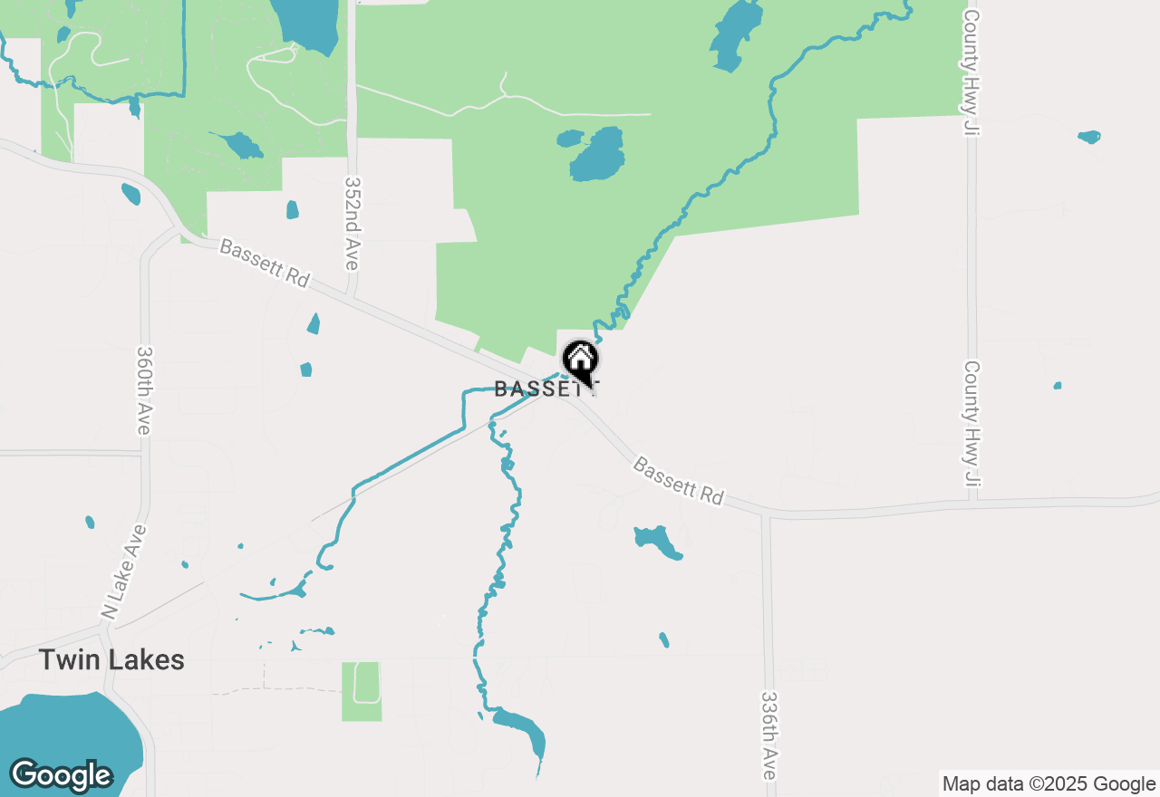 Map of 34308 Bassett Rd, Burlington, WI 53105