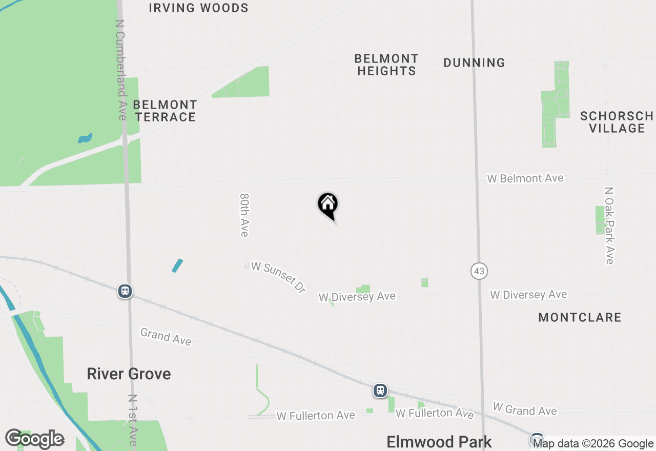 Map of 3020 N 77th Avenue, Elmwood Park, IL 60707
