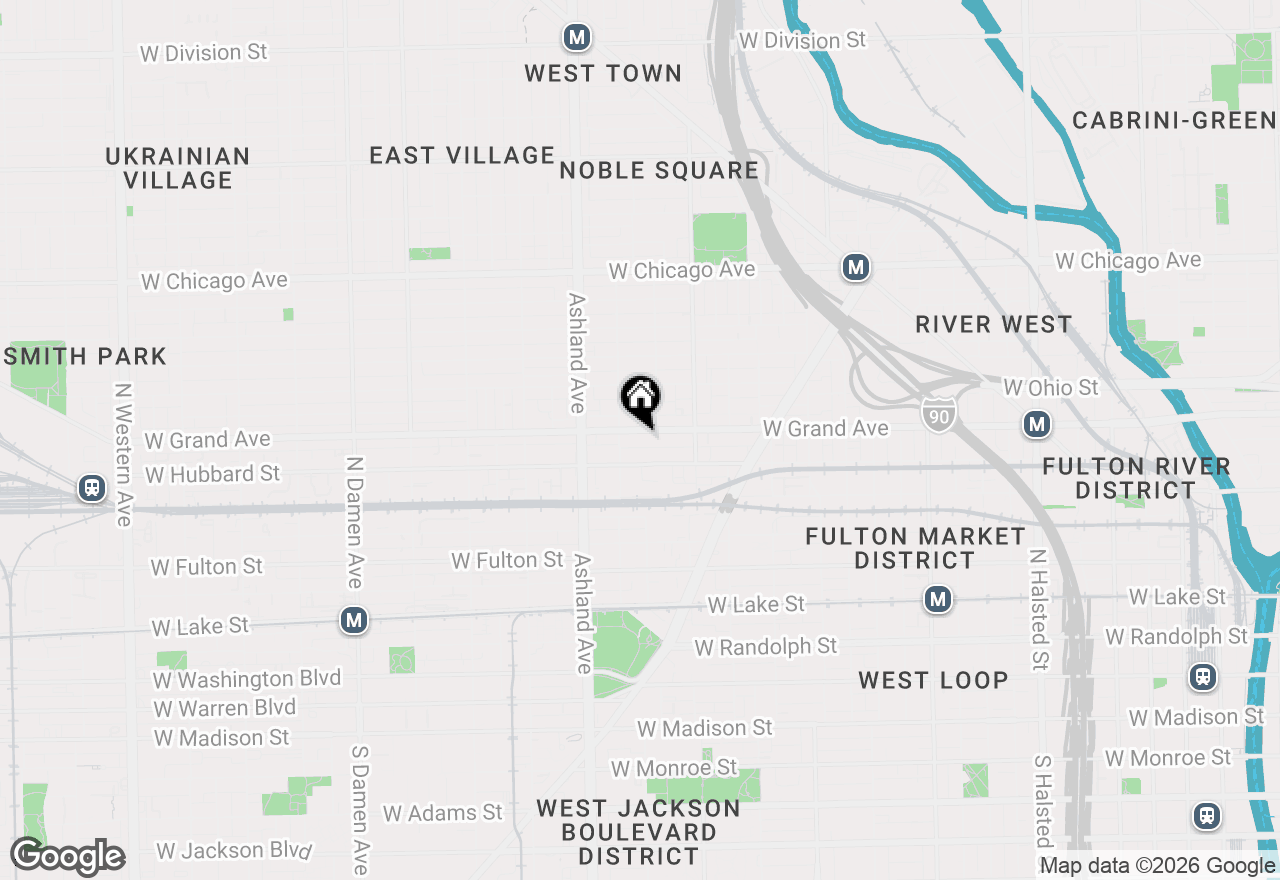 Map of 1461 W Grand Avenue #1, Chicago, IL 60642
