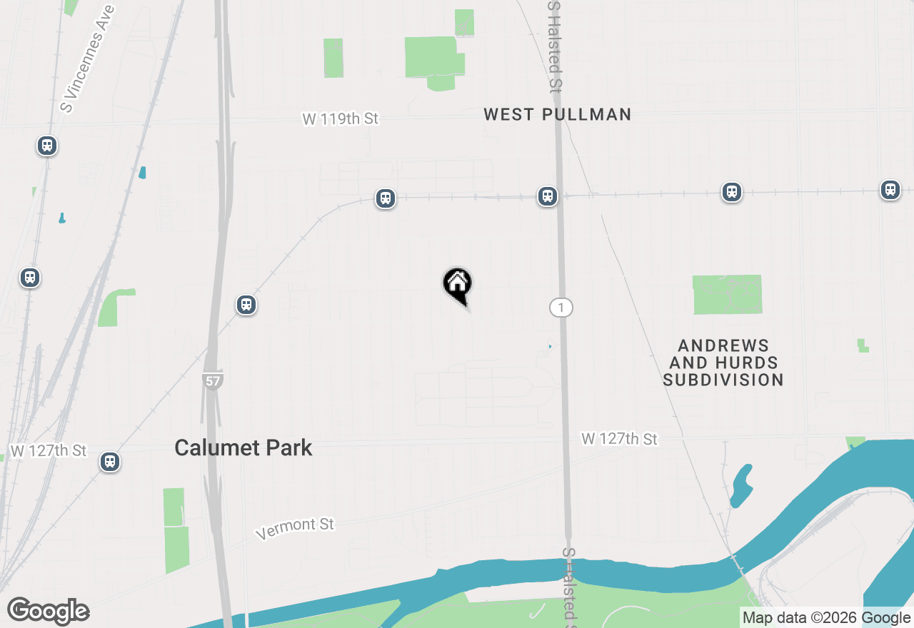 Map of 12356 S Carpenter Street, Calumet Park, IL 60827