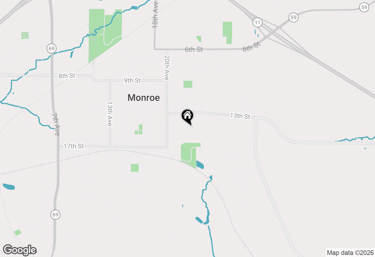 Map of 2215 15th Street, Monroe, WI 53566