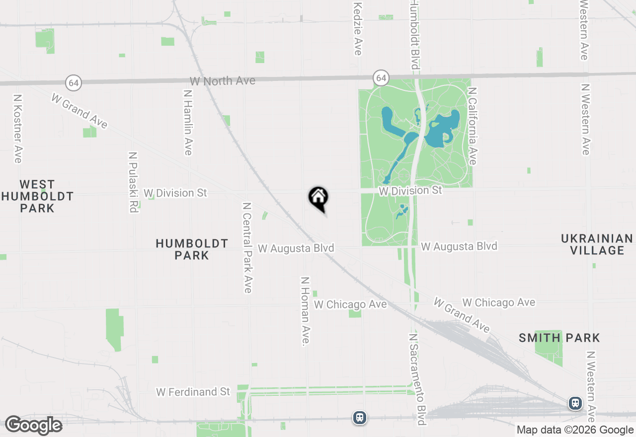 Map of 1101 N Christiana Avenue #1, Chicago, IL 60651