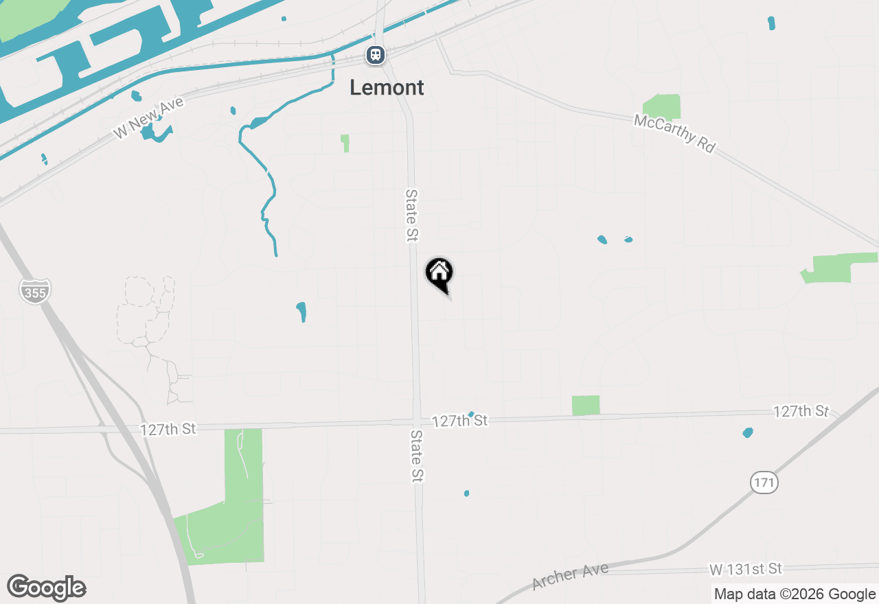 Map of 1028 Cherokee Place, Lemont, IL 60439