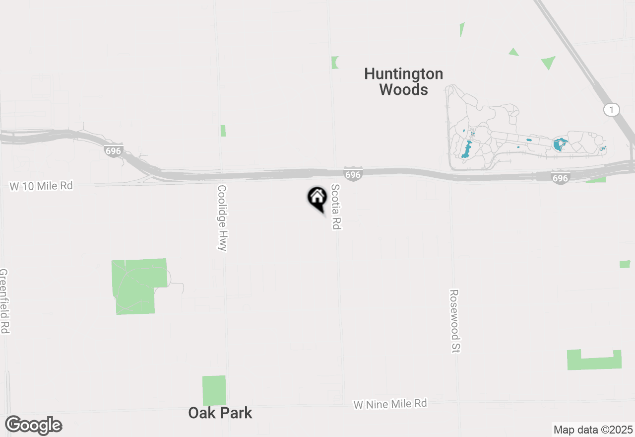 Map of 12810 Dartmouth Street, Oak Park, MI 48237