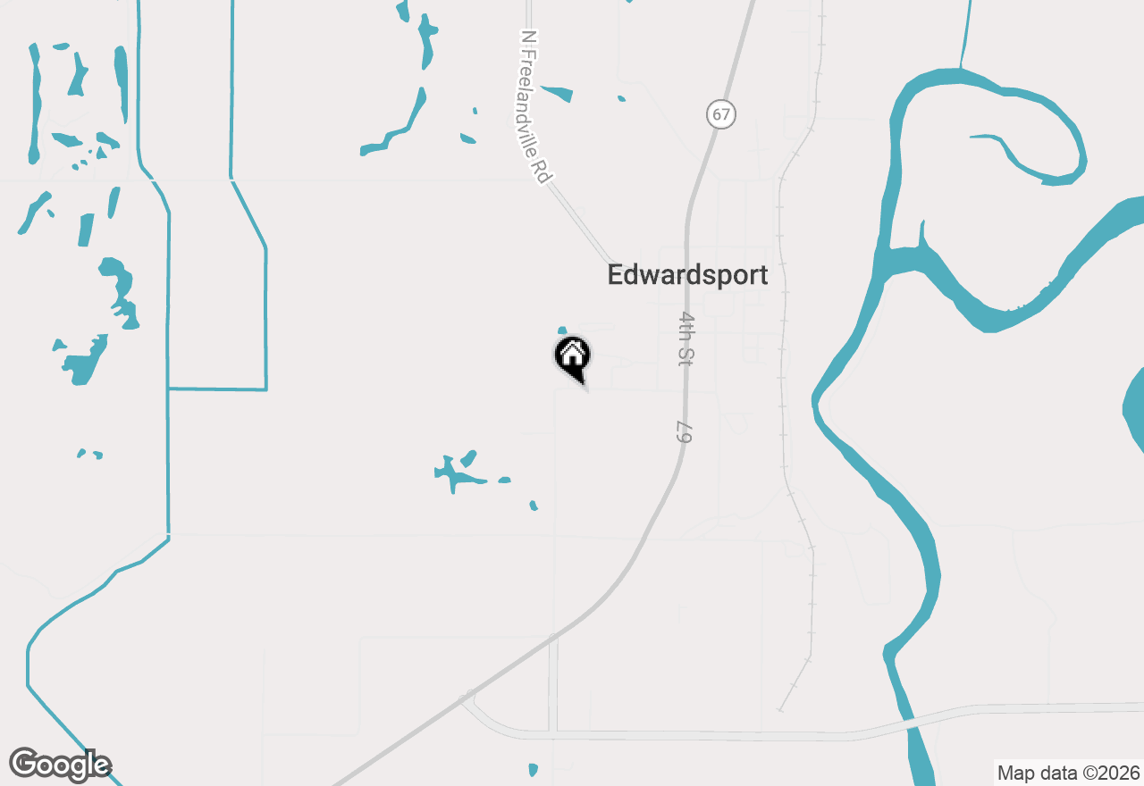 Map of 410 W Jackson Street, Edwardsport, IN 47528