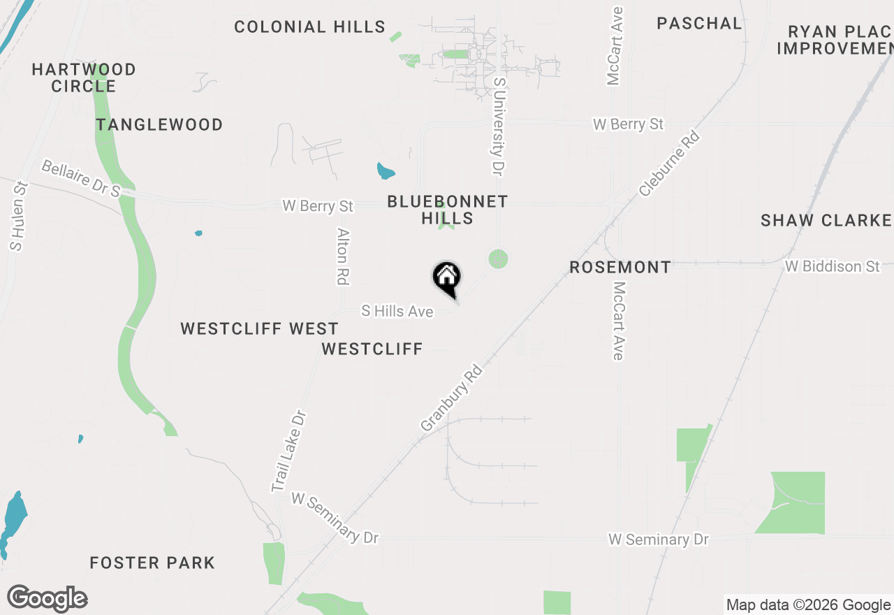 Map of 3200 S Hills Avenue, Fort Worth, TX 76109