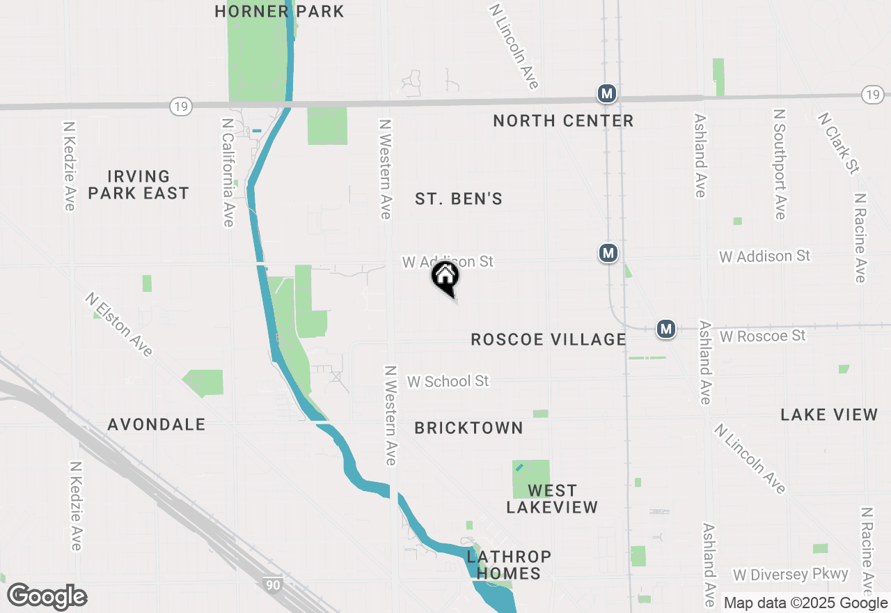 Map of 3452 N Bell Avenue, Chicago, IL 60618