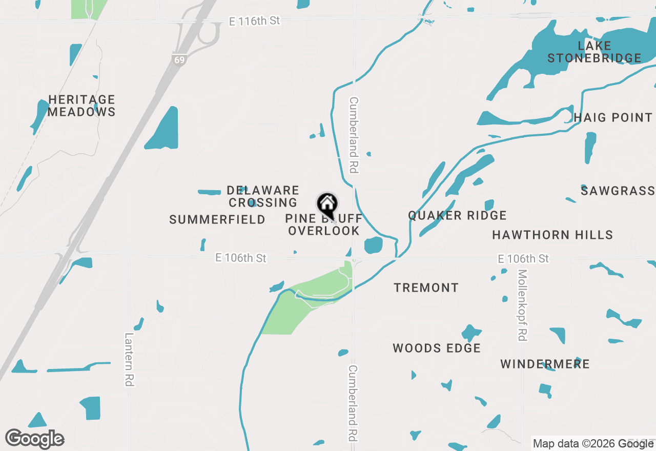 Map of 9679 Conifer Court, Fishers, IN 46037