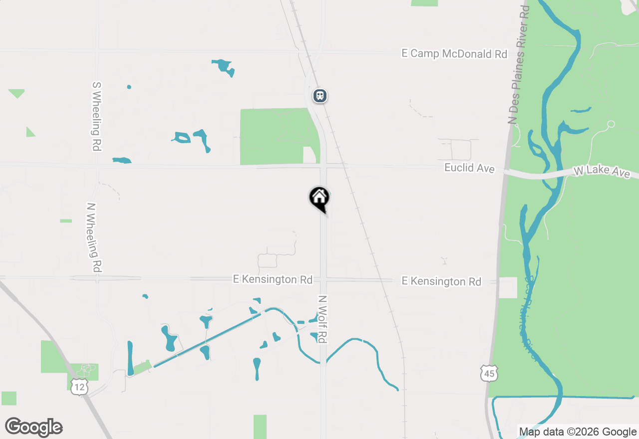 Map of 1631 E Greenwood Drive, Mount Prospect, IL 60056