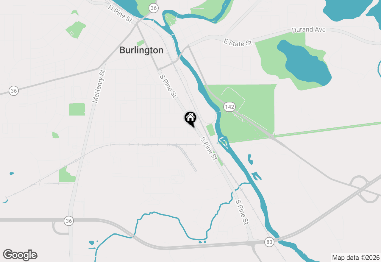 Map of 357 Wainwright Ave, Burlington, WI 53105