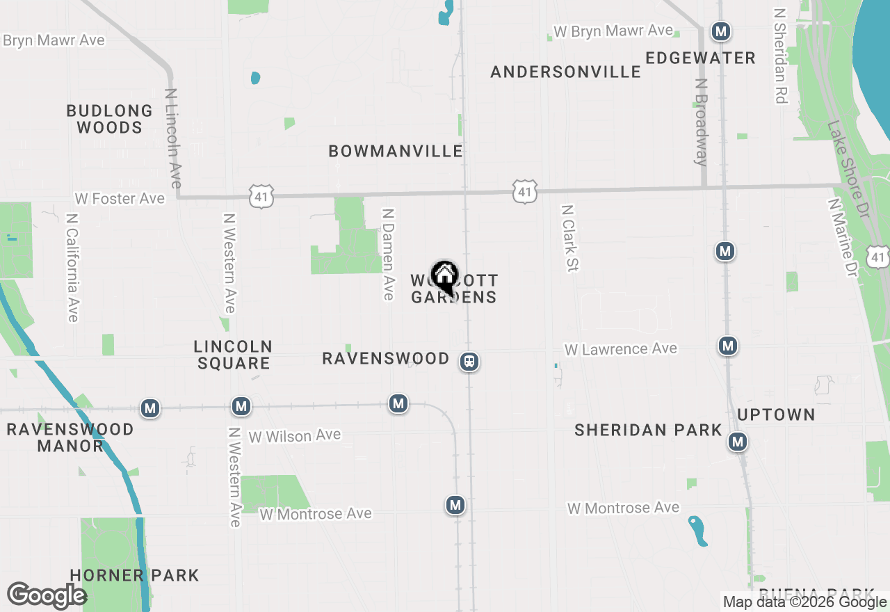 Map of 4917 N Wolcott Avenue #1A, Chicago, IL 60640